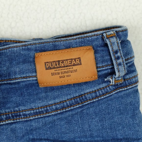 Pull and Bear Womens Short Shorts 0 Denim Classic Retro Summer Casual Stretch - Picture 5 of 10